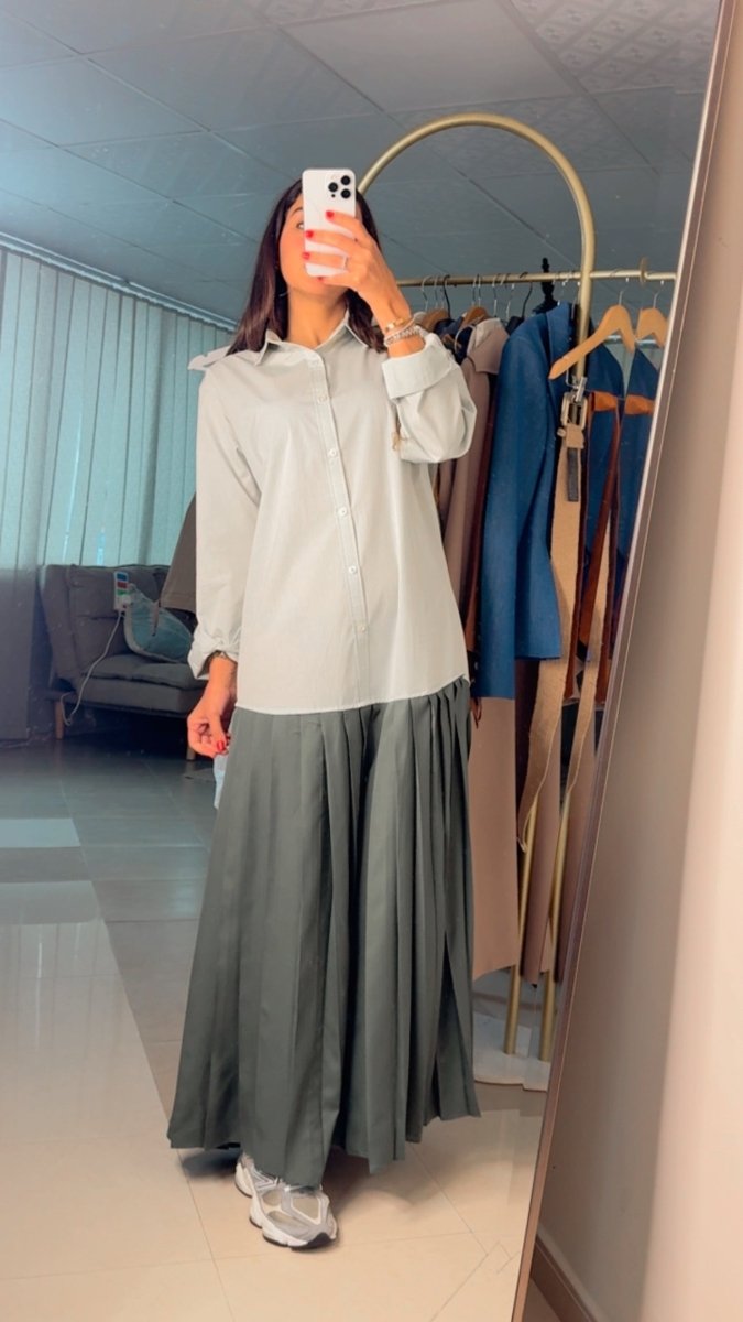 Ice Belgian Cotton Shirt Dress - afroda