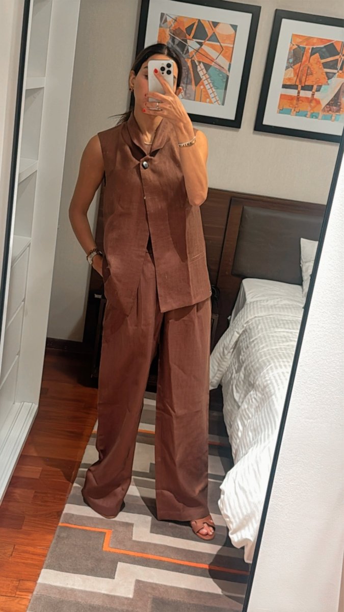 Linen Jacket & Pants Set - afroda