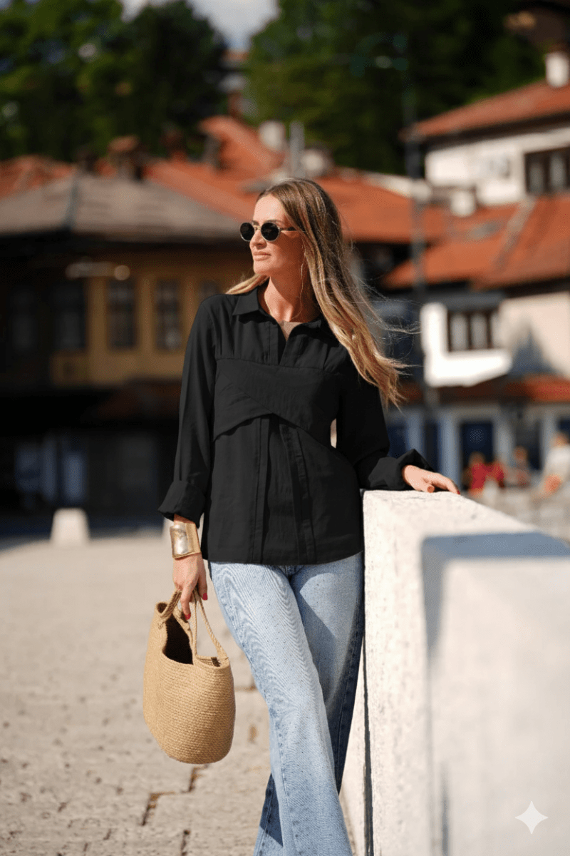 Minimalist Linen Shirt - afroda