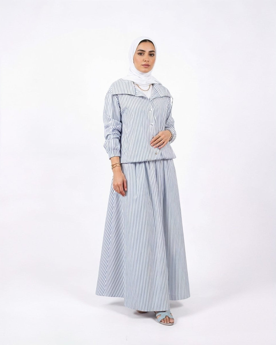 Striped Skirt Set - Afroda
