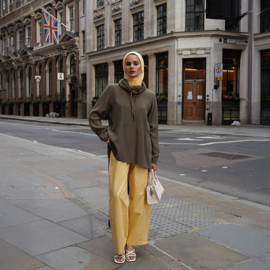 Sunshine – Modern Tunic & Wide - Leg Pants Set - afroda