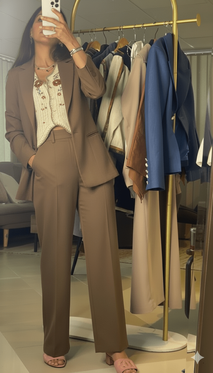 Tailored Pantsuit Set - afroda