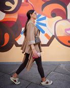 Camel Flow Trench Jacket - afroda