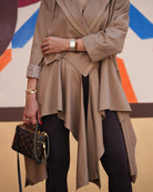 Camel Flow Trench Jacket - afroda