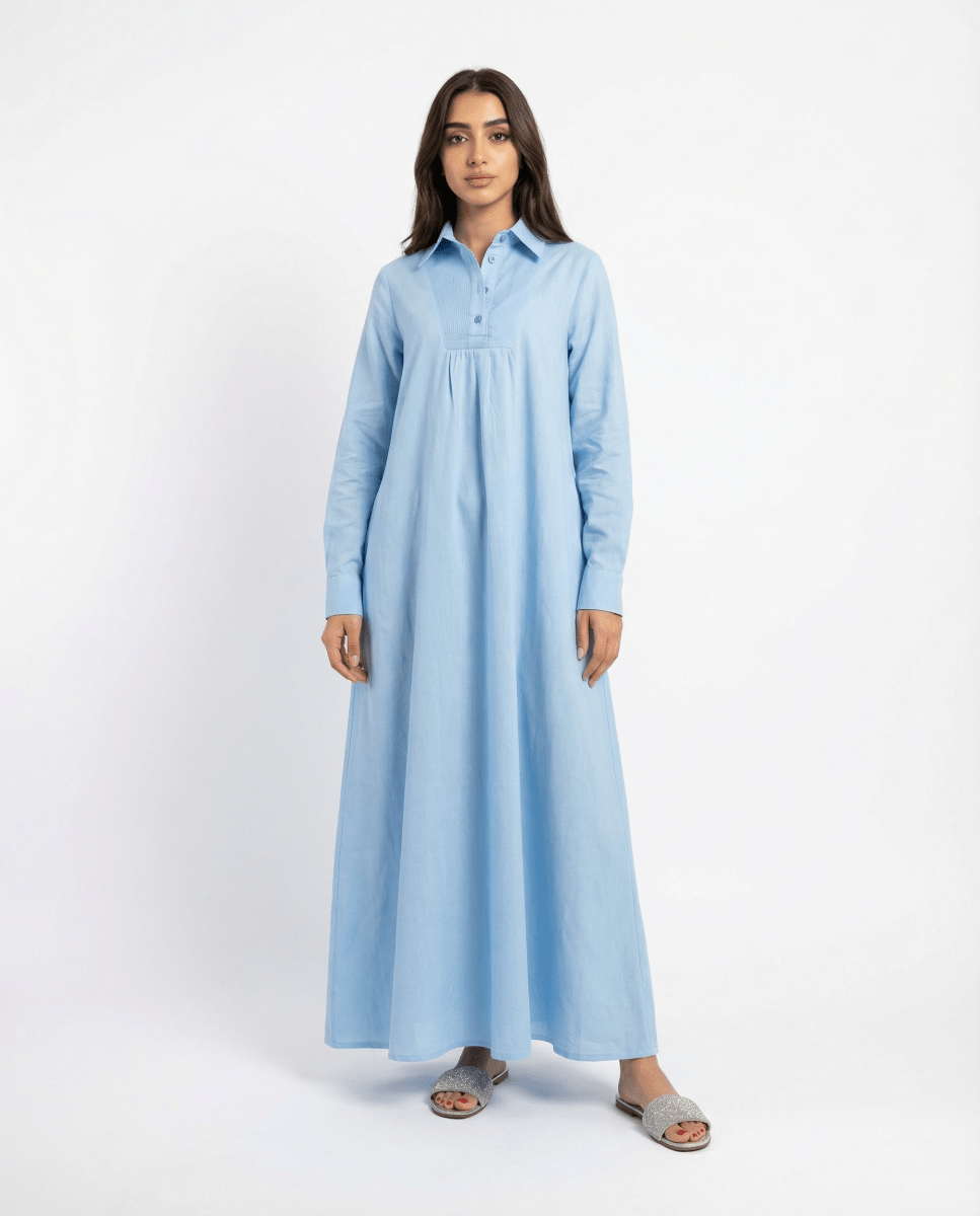 Classic Loose Shirt Dress - afroda