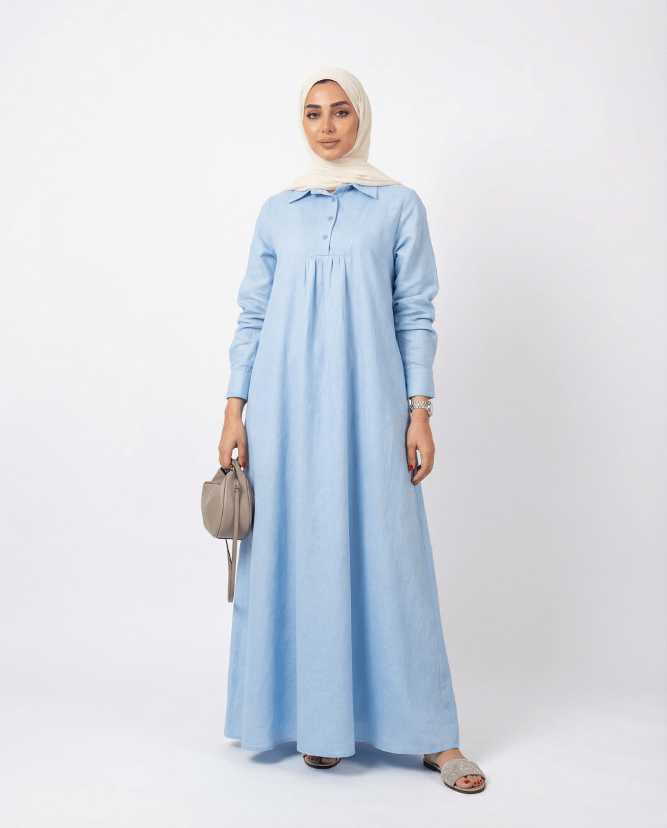 Classic Loose Shirt Dress - afroda