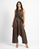 Draped Sleeveless Jumpsuit - afroda