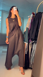 Draped Sleeveless Jumpsuit - afroda
