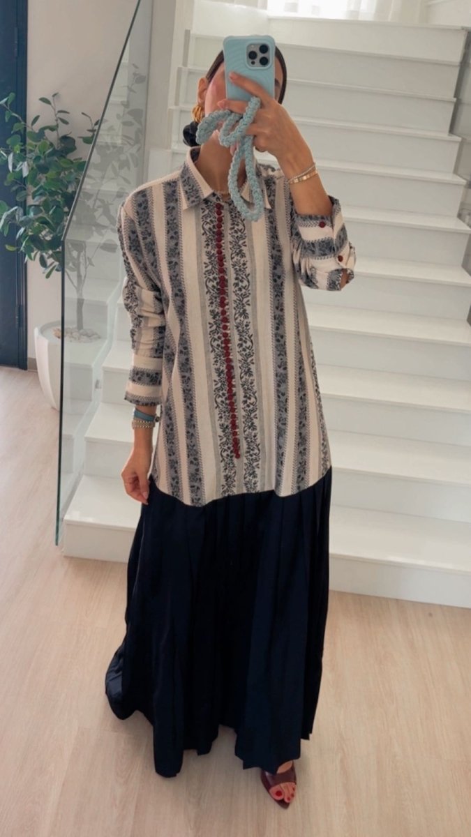 Heritage Stripe Dress - Afroda