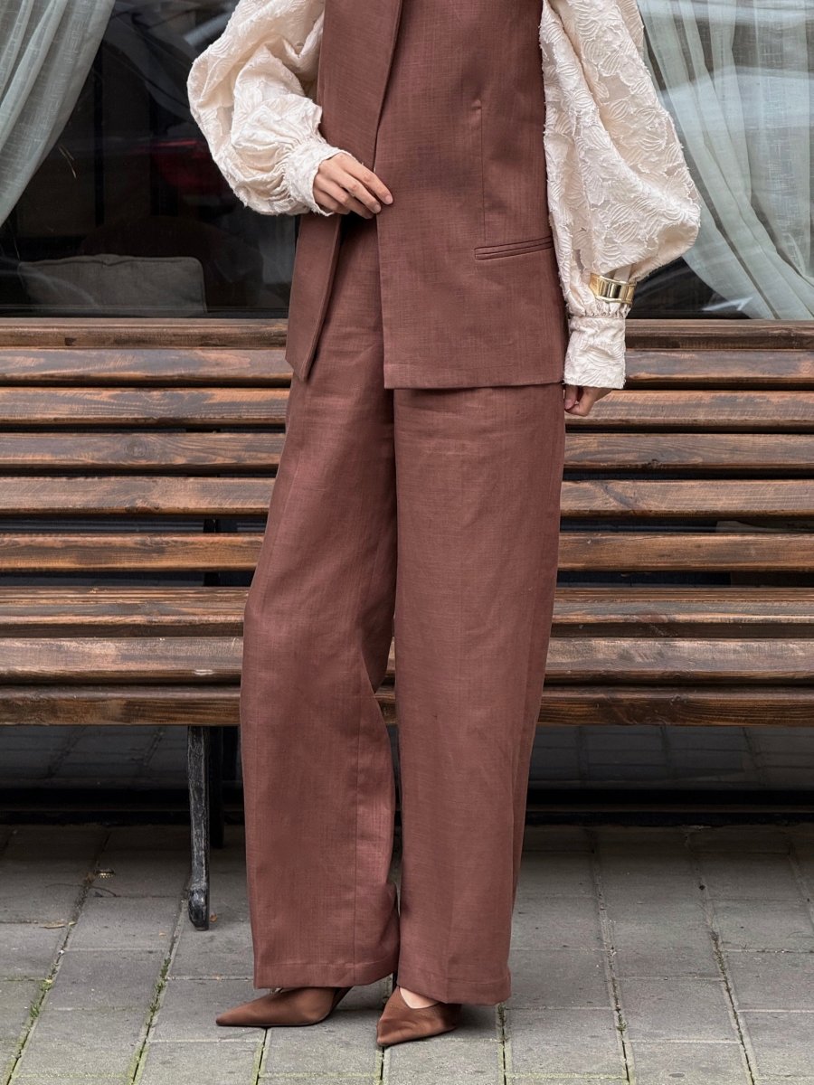 Linen Jacket & Pants Set - afroda