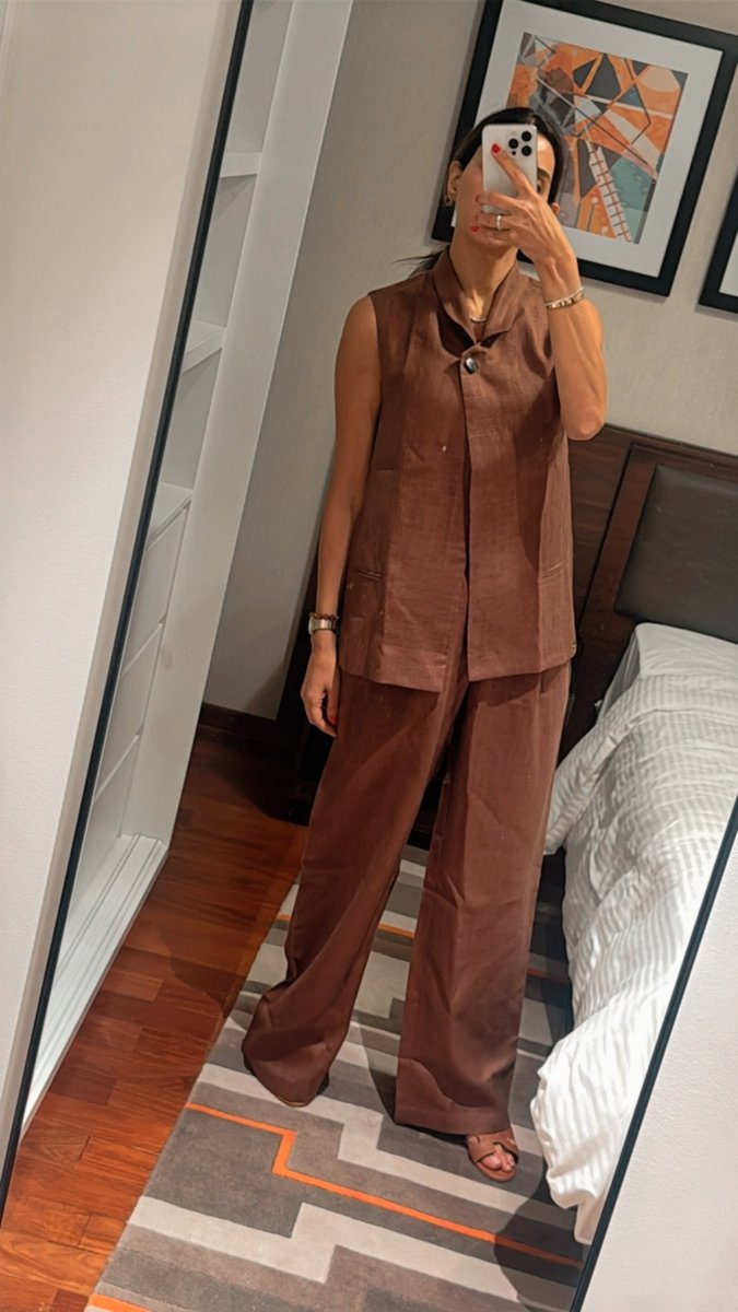 Linen Jacket & Pants Set - afroda