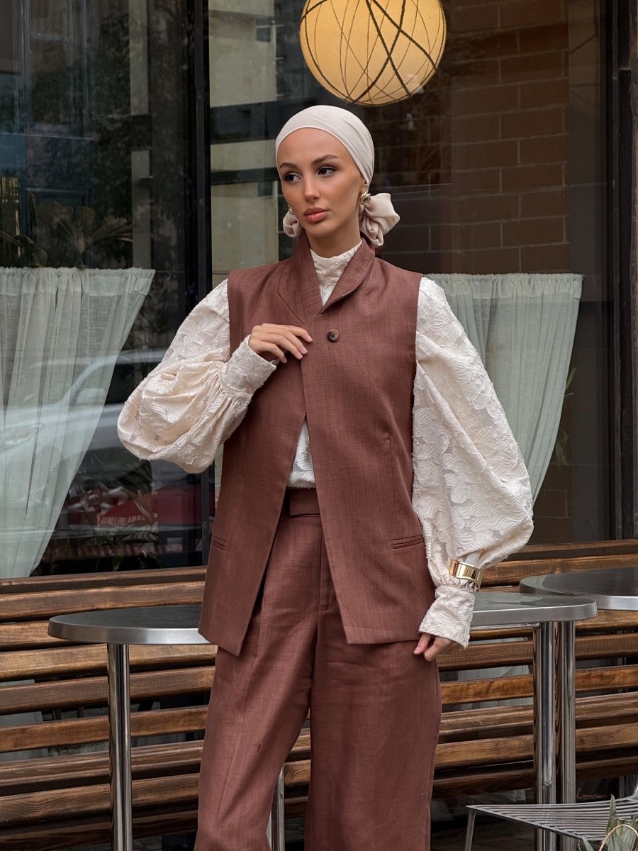 Linen Jacket & Pants Set - afroda