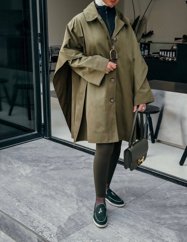 Olive Luxe Trench - afroda