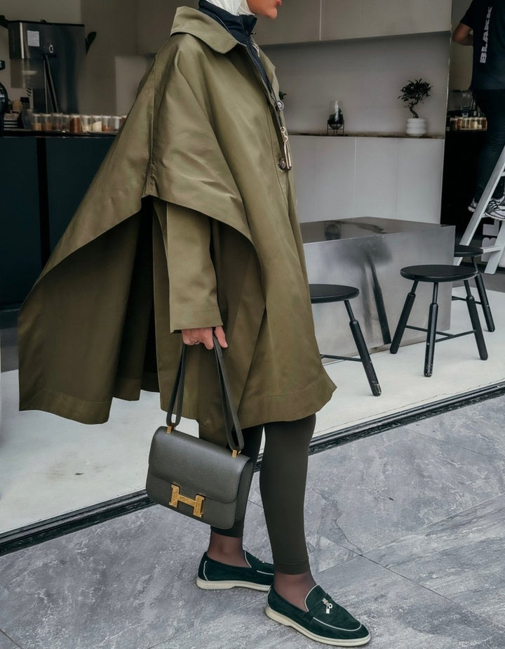 Olive Luxe Trench - afroda