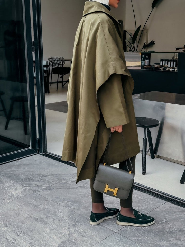 Olive Luxe Trench - afroda