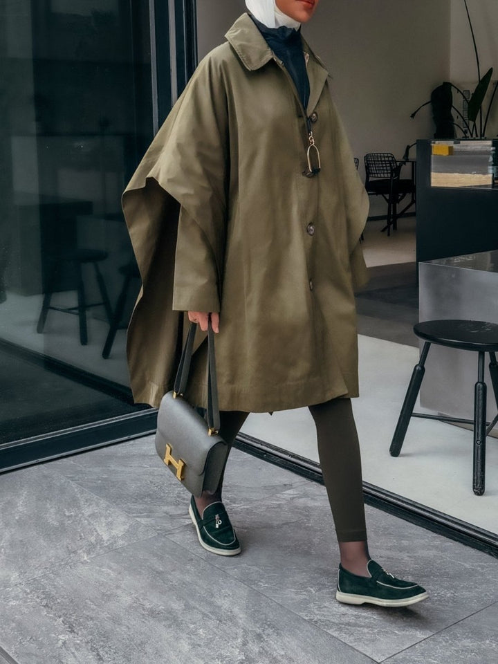Olive Luxe Trench - afroda