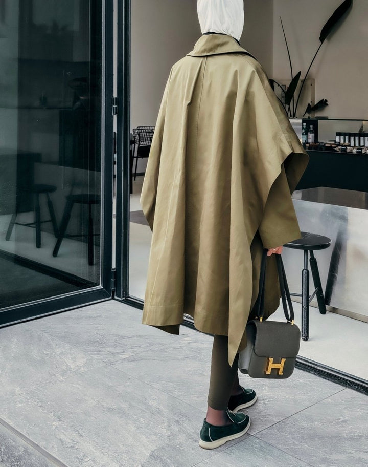 Olive Luxe Trench - afroda