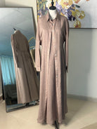 Piece Chambray Set – Tie - Waist Dress with Sleeveless Inner & Overshirt - afroda