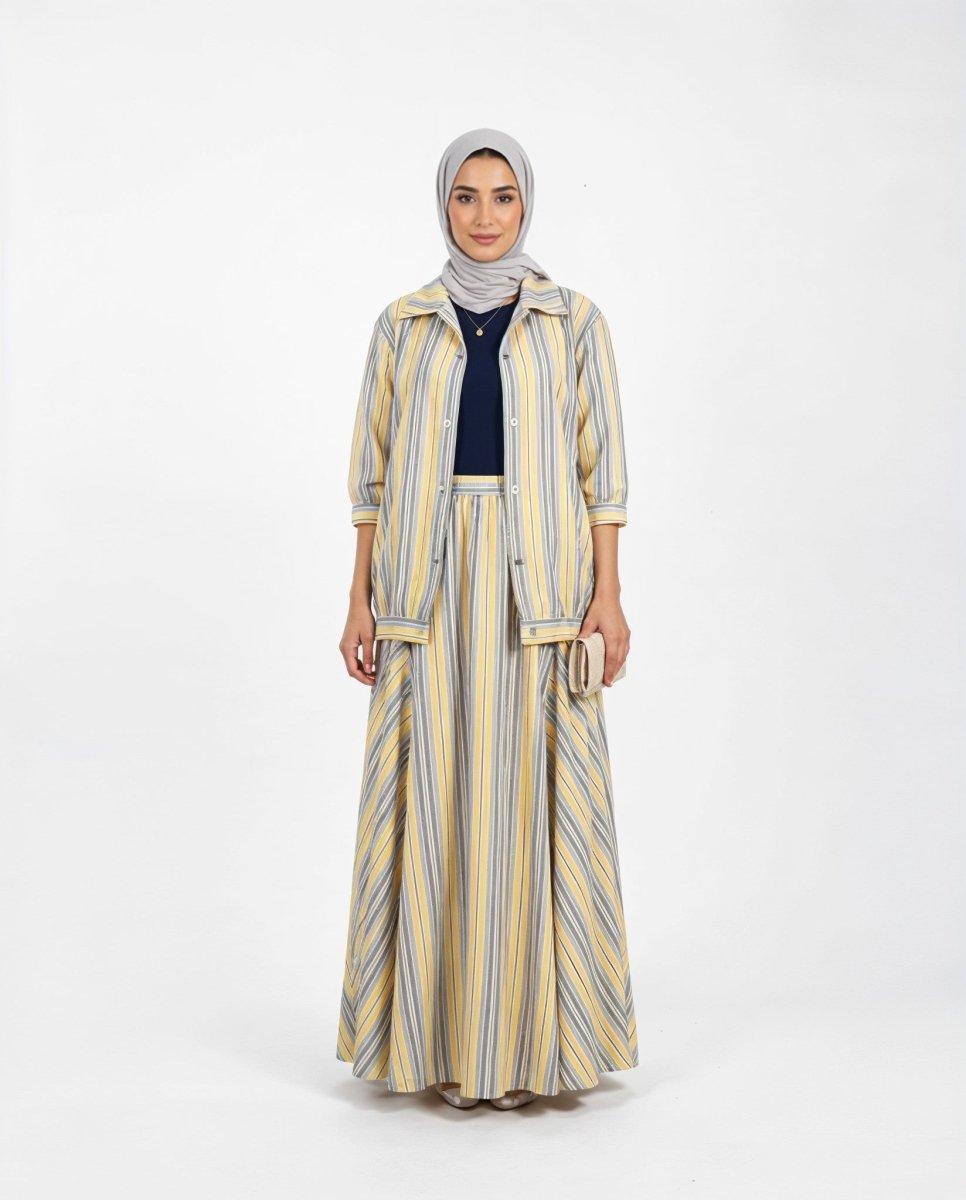 Striped Skirt Set - Afroda