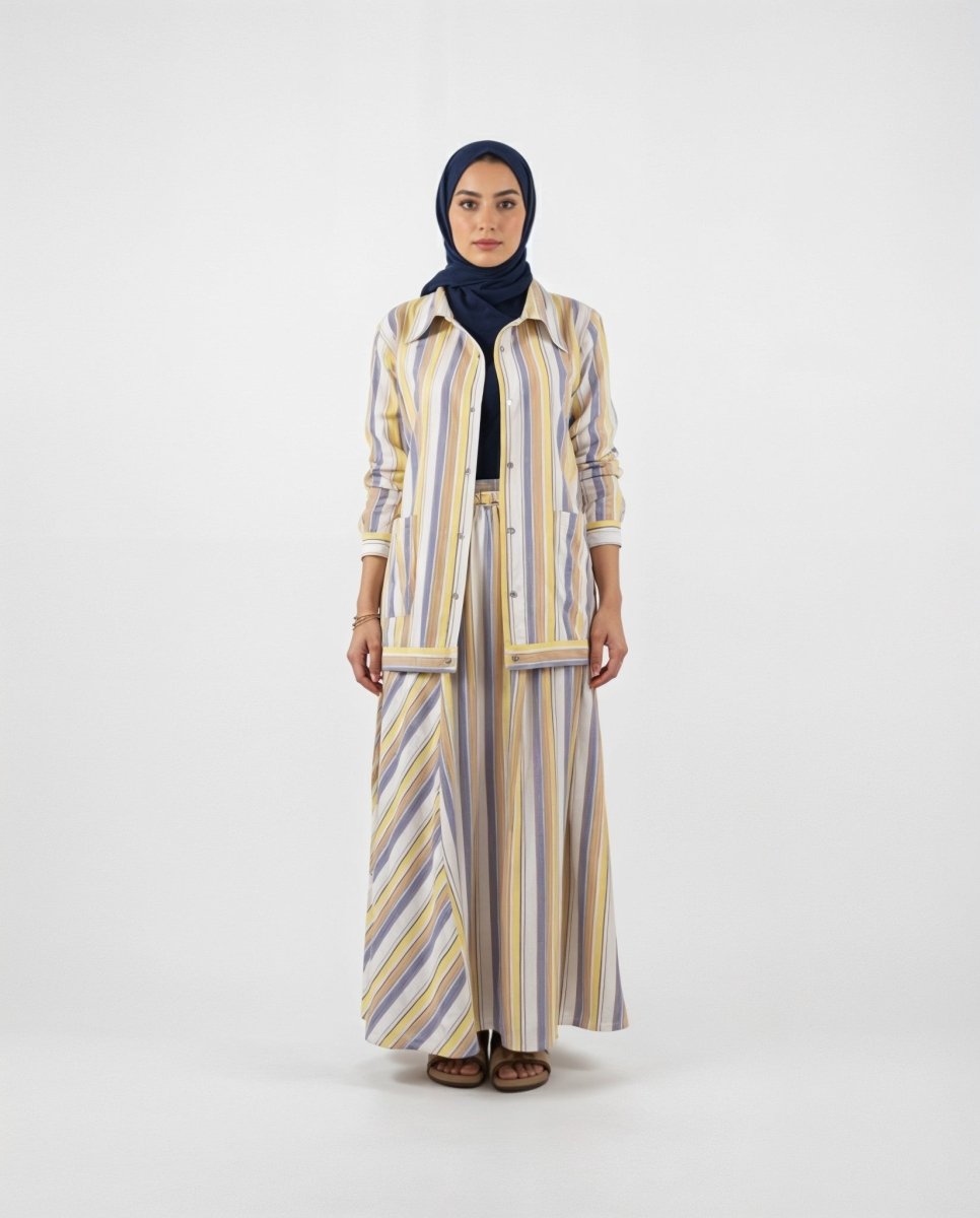Striped Skirt Set - Afroda