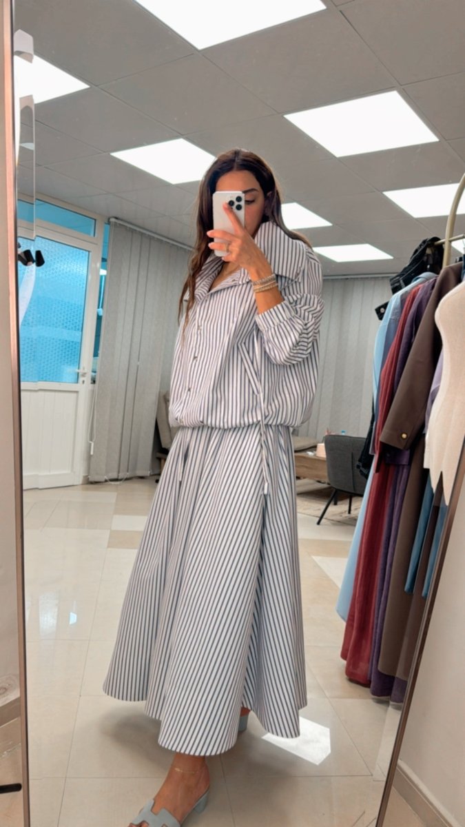 Striped Skirt Set - afroda