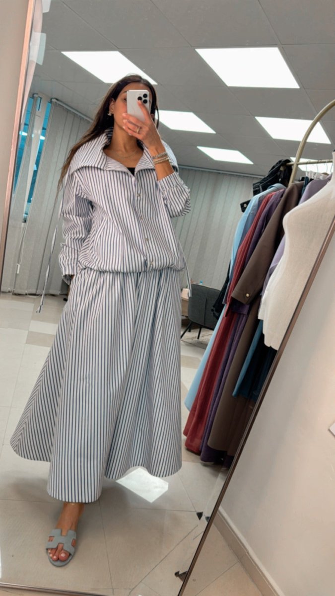 Striped Skirt Set - afroda