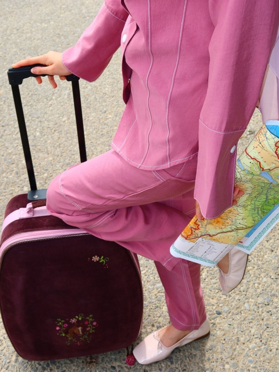 Structured Cotton Amori - Inspired Co - Ord Set - afroda