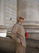 Tailored Satin Set – Sculpted Shirt & Slit Pants - afroda