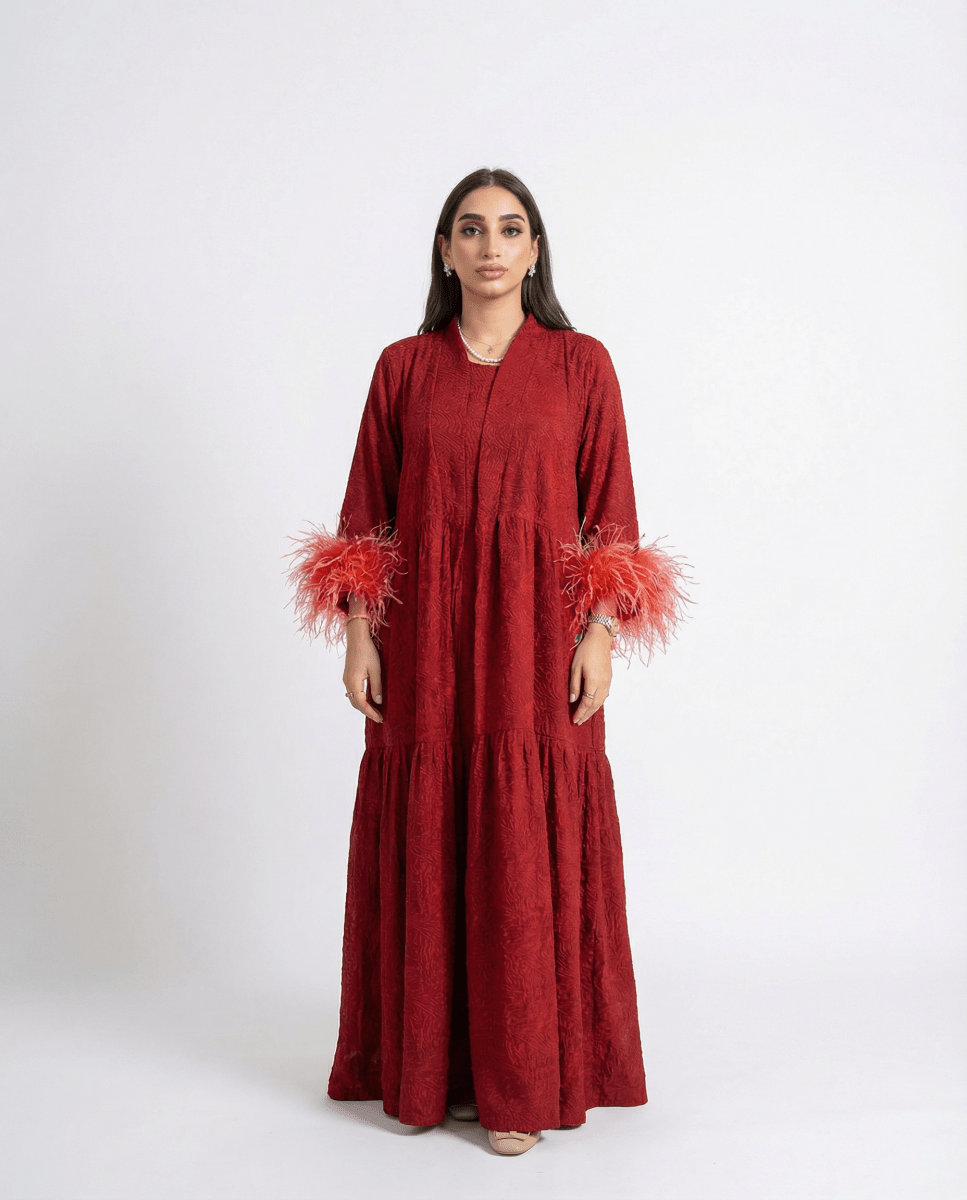 The Butterfly Feather - Trim Abaya - afroda