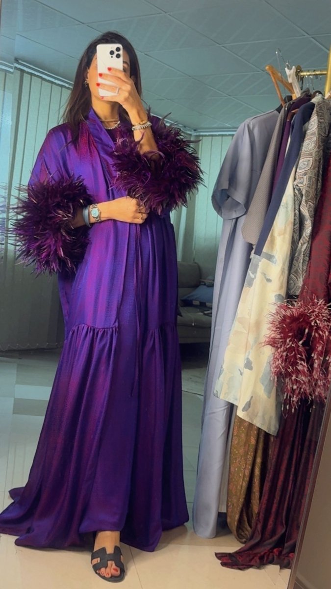 The Butterfly Feather - Trim Abaya - afroda